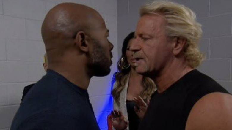 Jay Lethal and Jeff Jarrett arguing