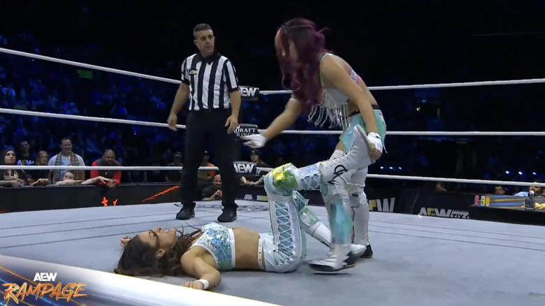 Shirakawa and Deeb in the ring