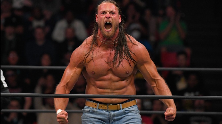 Big Bill Is Pumped Up During A Match On AEW TV