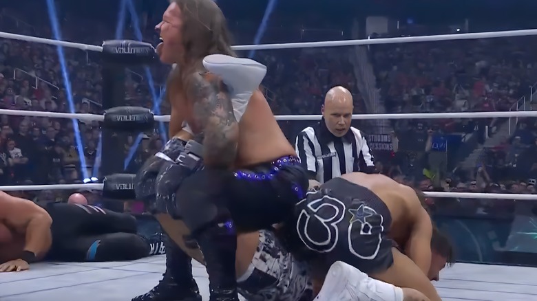Chris Jericho and Hook with dueling submission holds