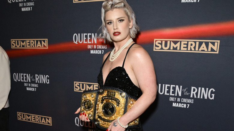 Toni Storm attends the Queen of the Ring premiere