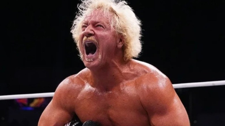 Jeff Jarrett yells in the middle of the ring