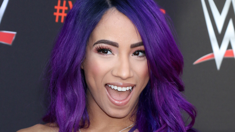 Sasha Banks smiling