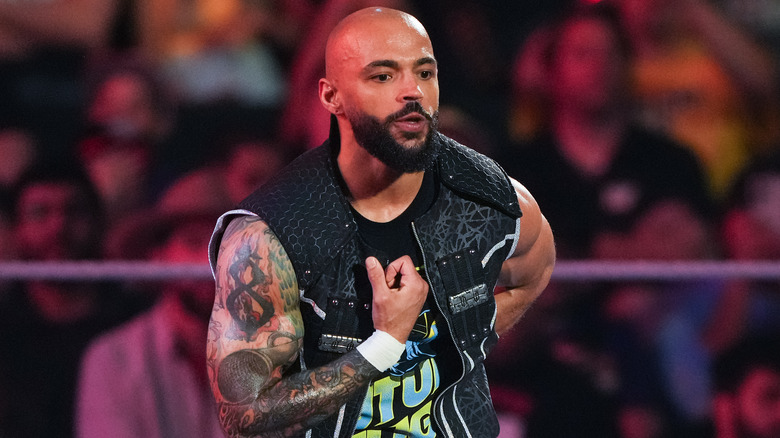 RIcochet posing in the ring during his entrance