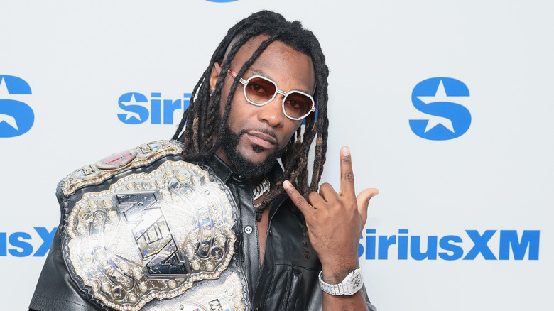 Swerve Strickland with AEW Title