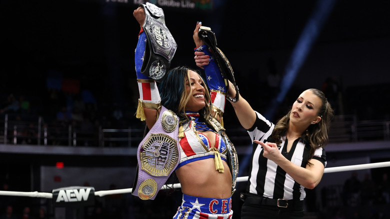 Mercedes Mone celebrates victory on AEW Dynamite