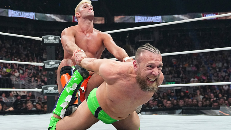 Zack Sabre Jr. stretches Bryan Danielson