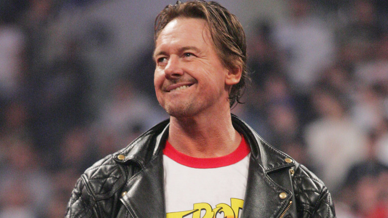 "Rowdy" Roddy Piper smiling on WWE television