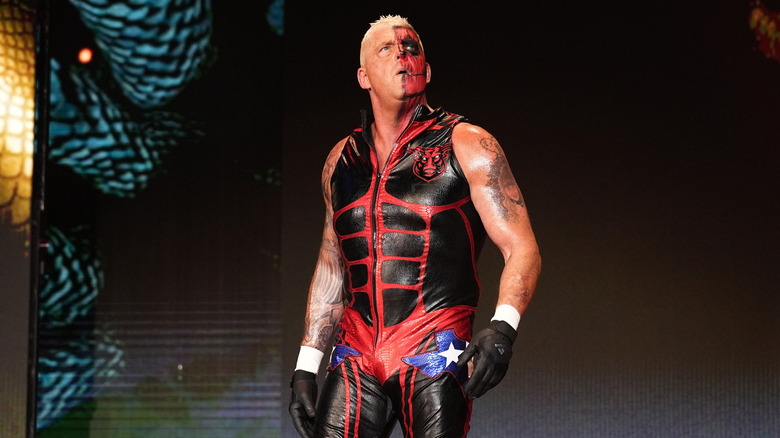 Dustin Rhodes making his entrance