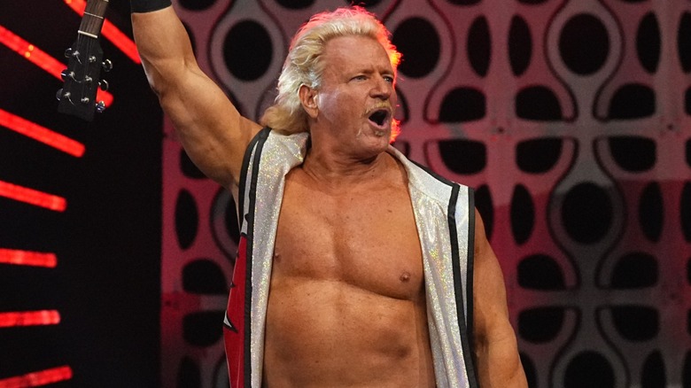 Jeff Jarrett ahead of his match against Claudio Castagnoli. "AEW Dynamite," January 2025