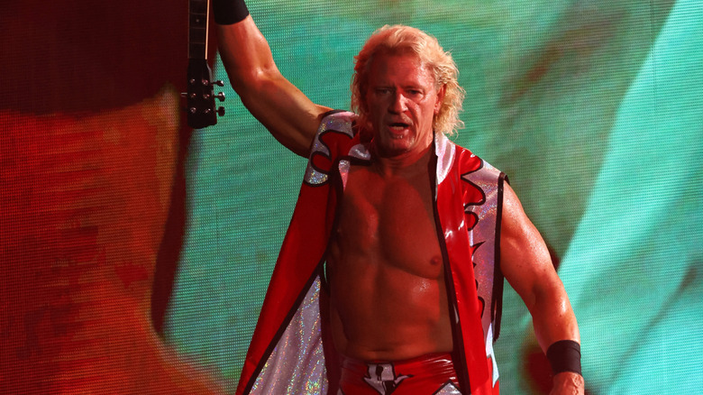 Jeff Jarrett making his way to the ring