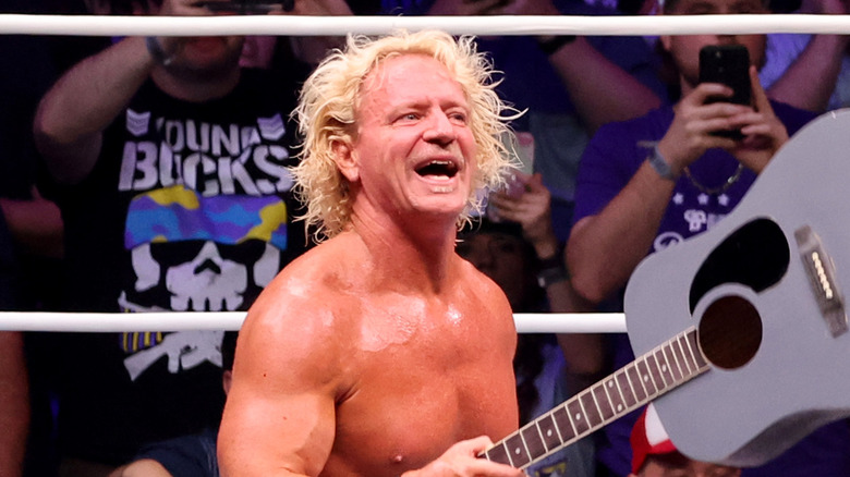 Jeff Jarrett getting ready to swing that guitar