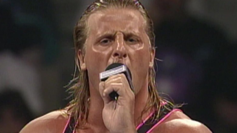 Owen Hart cuts a promo