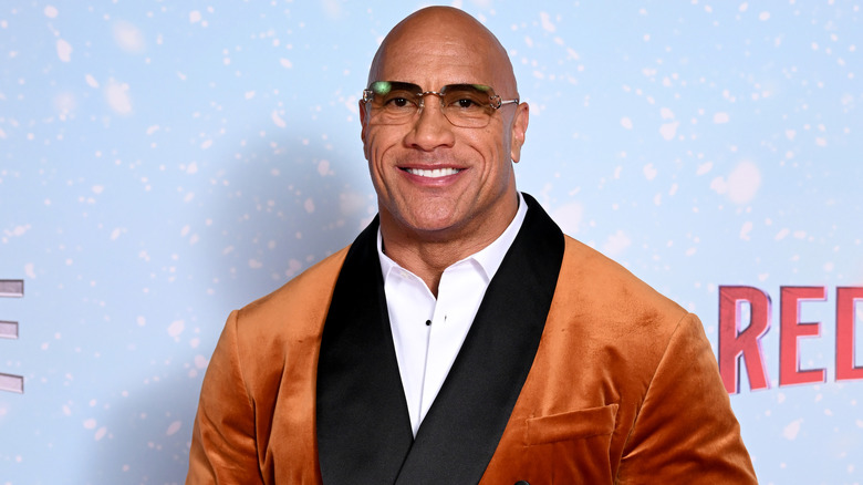 Dwayne "The Rock" Johnson is smiling