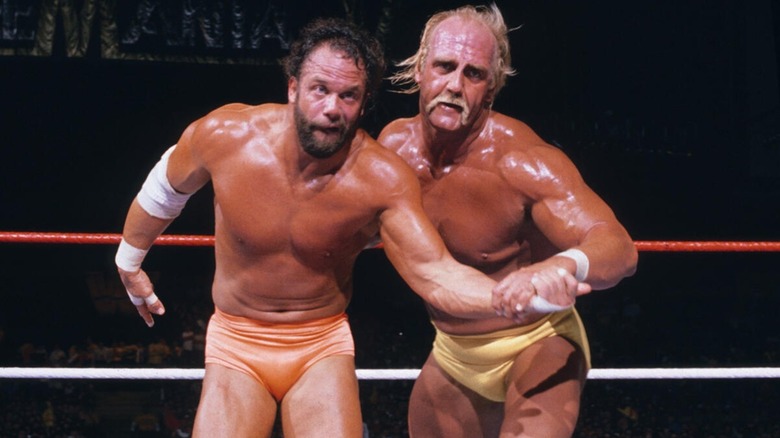 Randy Savage and Hulk Hogan