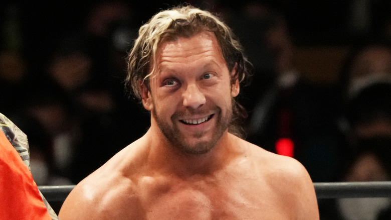 Kenny Omega sporting a shiner in New Japan