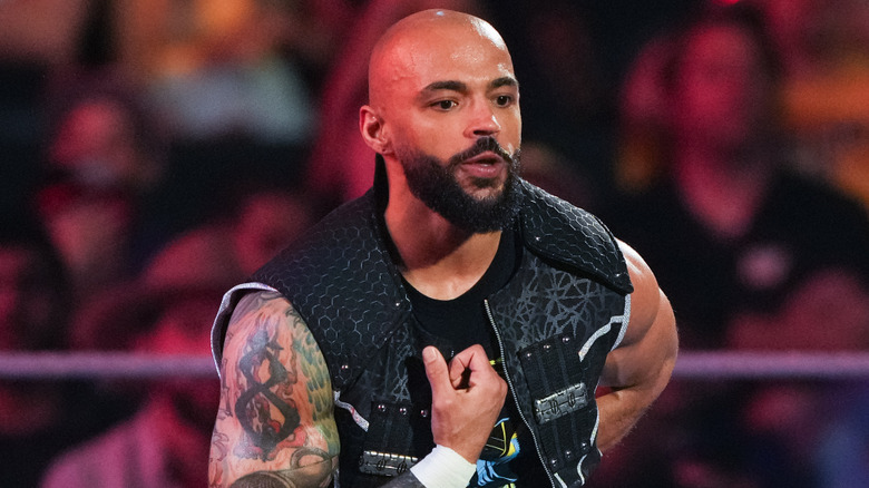 Ricochet wearing a sleeveless jacket