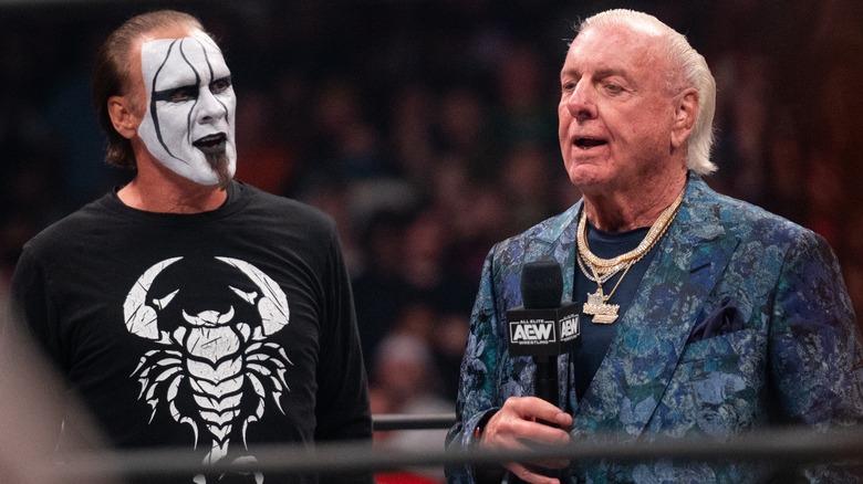 Sting Looks On As Ric Flair Speaks On AEW TV