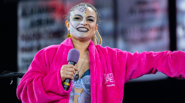 Thunder Rosa smiling