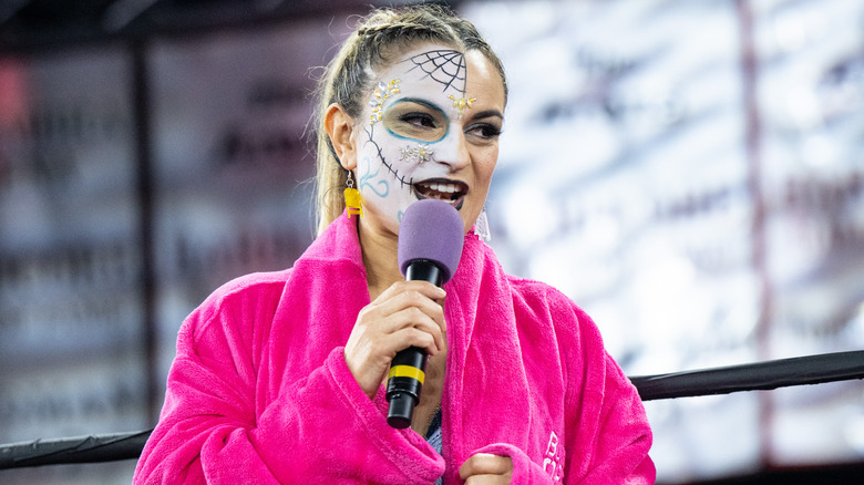 Thunder Rosa cutting a promo