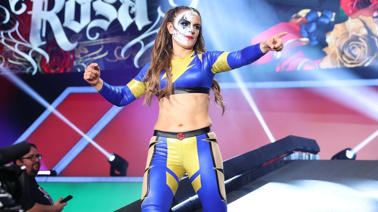 Thunder Rosa sports a Wolverine-inspired gear