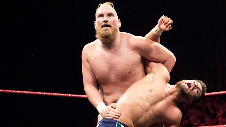 Alexander Wolfe wrestles in NXT UK