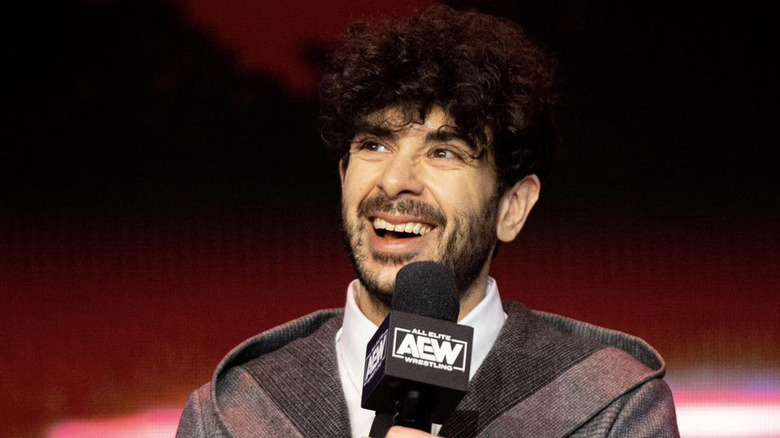 AEW CEO Tony Khan smiling