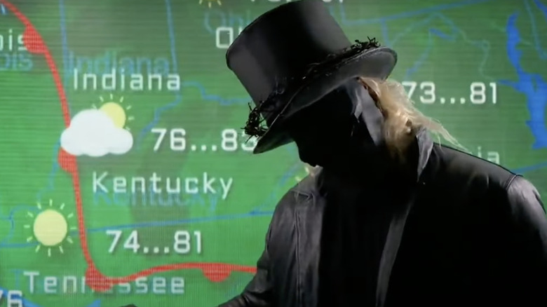 Uncle Howdy giving the weather forecast.