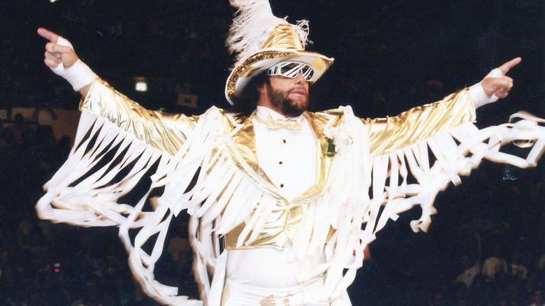 "Macho Man" Randy Savage posing