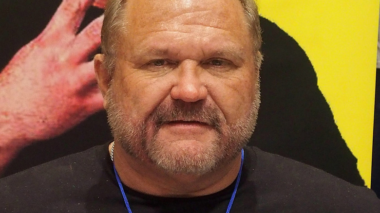 Arn Anderson at a press event 