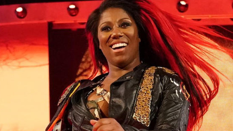 Ember Moon walking down ramp