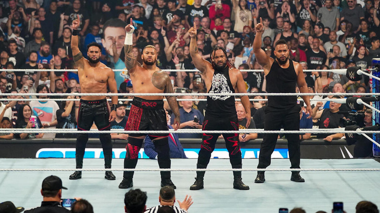 Tama Tonga, Solo Sikoa, Jacob Fatu, and Tanga Loa