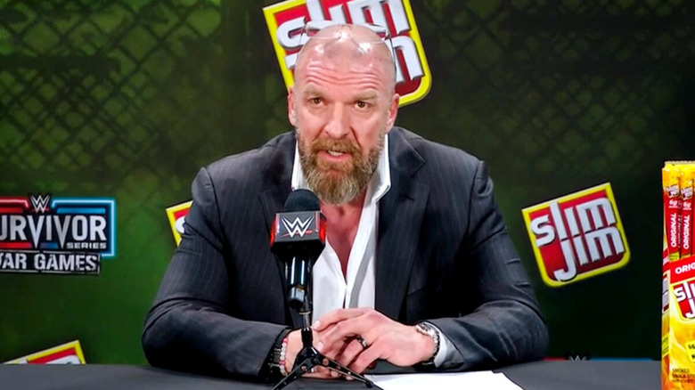 Triple H talking