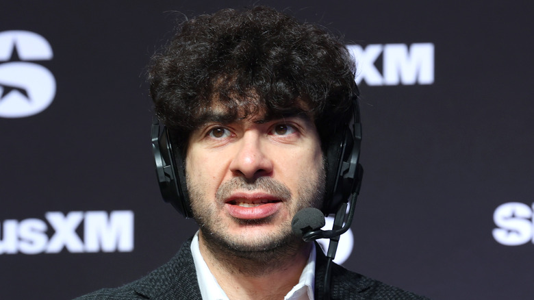 Tony Khan on headset