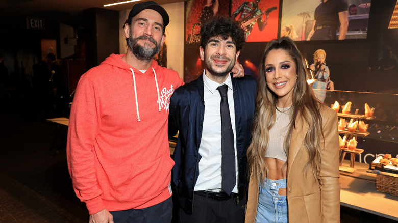 CM Punk, Tony Khan, and Britt Baker