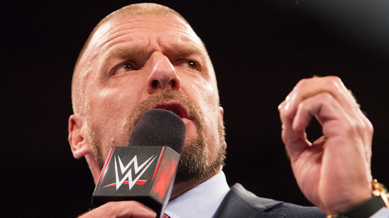 Triple H on the mic