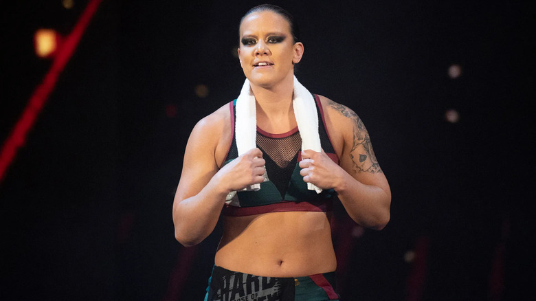 You'll have to speak up, Shayna Baszler's wearing a towel