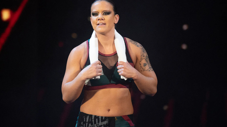 You'll have to speak up, Shayna Baszler's wearing a towel