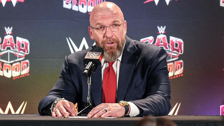 Paul "Triple H" Levesque at a press conference