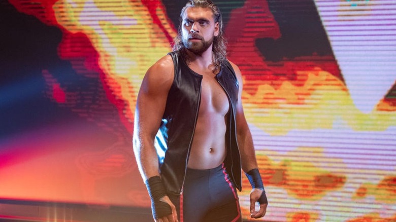 Von Wagner stands on the stage before heading down to the ring for a match on "WWE NXT."