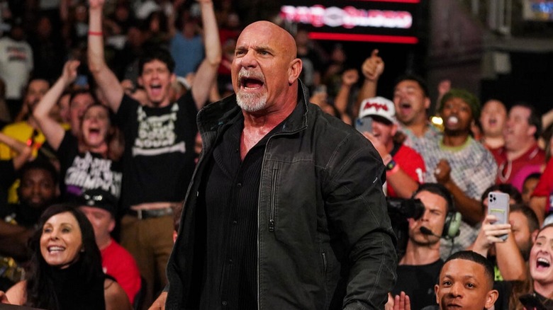 Goldberg gets fired up by GUNTHER's words and the fans rally behind him at WWE Bad Blood 2024