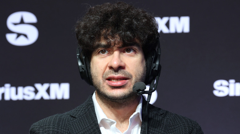 Tony Khan on a headset