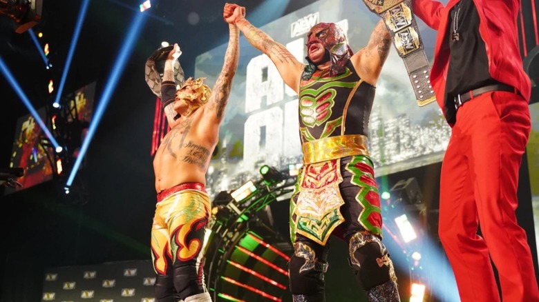 The Lucha Brothers celebrate