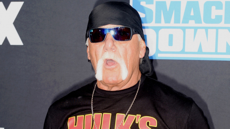 Hulk Hogan pleading his case to not do the job tonight, brother jack dude!