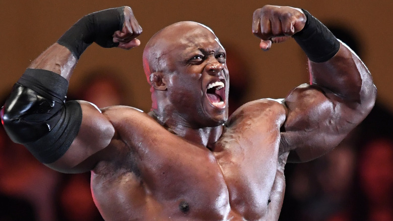 Bobby Lashley flexes