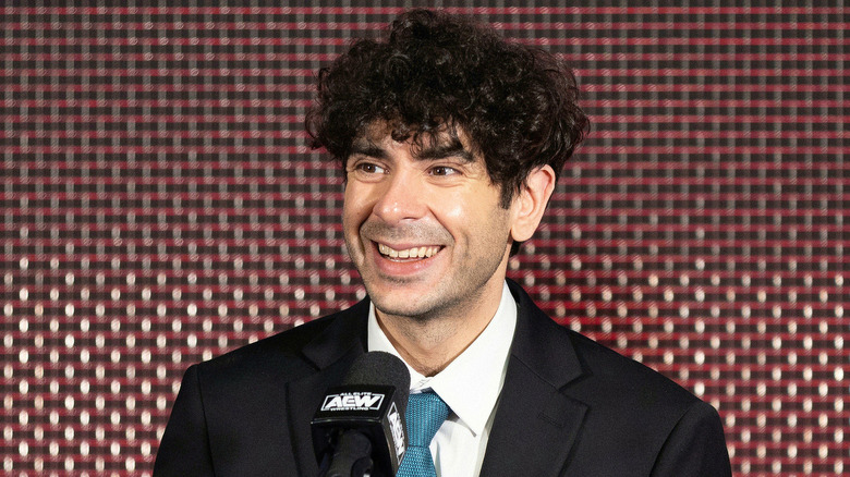 AEW CEO Tony Khan during an AEW press conference
