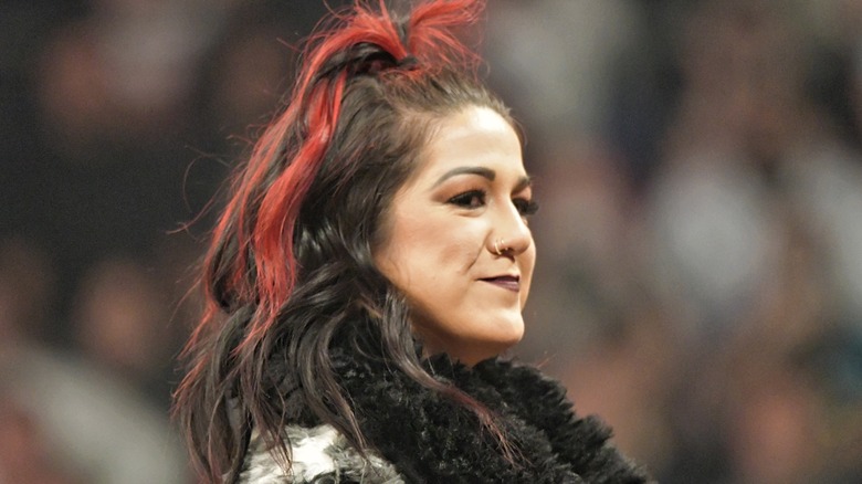 Bayley smiling