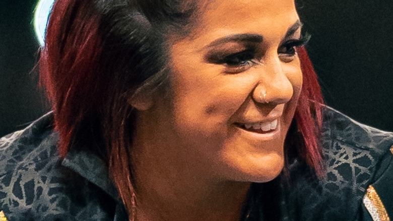 Bayley smiling