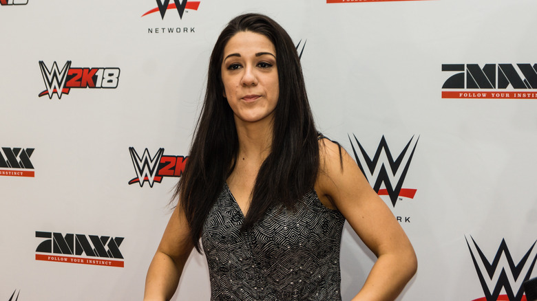 Bayley posing