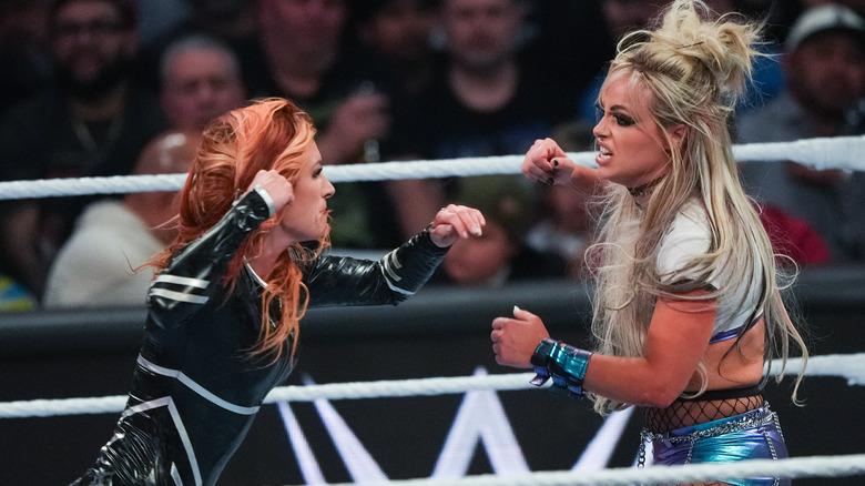 Becky Lynch squares off with Liv Morgan